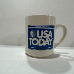Vintage 1980's USA Today Newspaper Advertising Coffee Mug